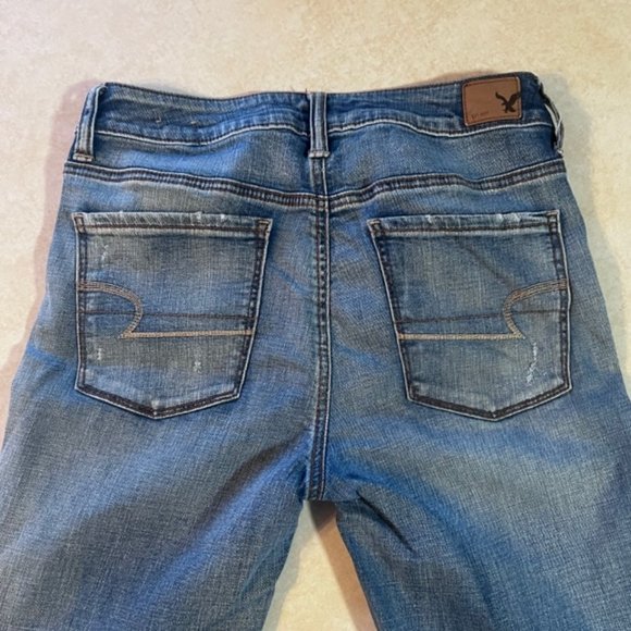 American Eagle Hi-Rise Denim Jegging Crop Super Stretch 8 (28.5) - Picture 4 of 7